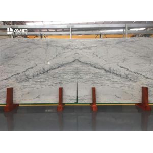 Cheap Similar Carrara White Marble Slabs With Grey Veins For Flooring / Wall Cladding for sale