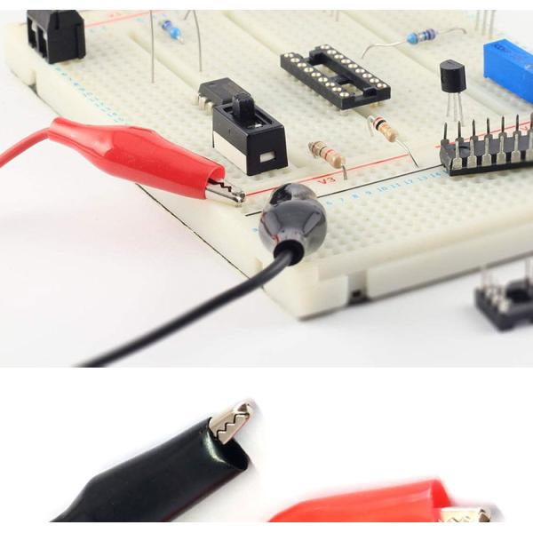 12v Double Ended Black Red Electrical Test Leads Jumper Wire Alligator Crocodile Clips Cable