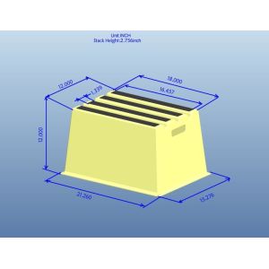 Cheap 12 In Overall Height,Plastic Box Step 500 Lb Load Number Of Steps 1 for sale