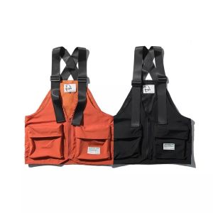 Summer High Street Plus Pockets Zipper Sleeveless Vest