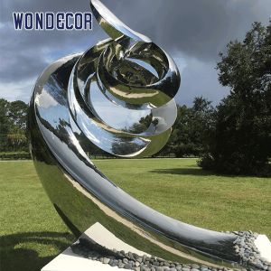 Customizable Spatial Forged Metal Sculpture Abstract Spiral Twisted Geometric