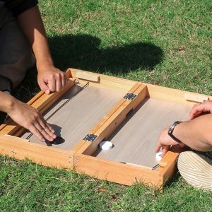 Wood Style Panel Portable Folding Mahjong Table for Outdoor Party Events and