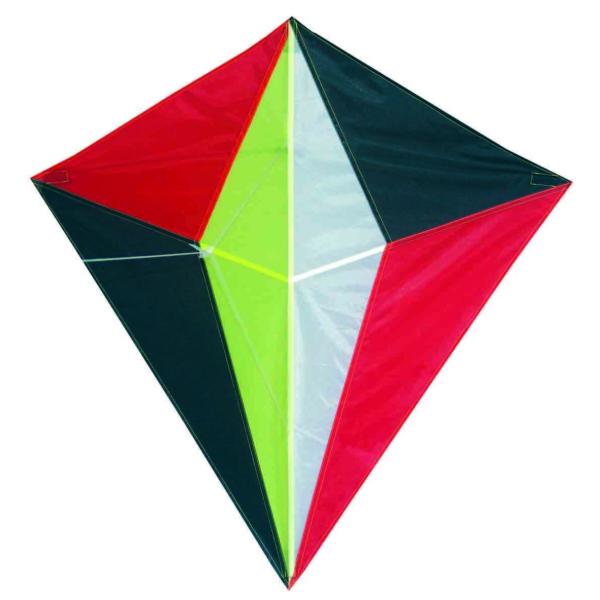 Rainbow Color Diamond Stunt Kite With Fiberglass Frame Common Size