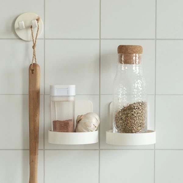 Adhesive Plastic Bathroom Accessories Sets 5KG Wall Mounted Soap Dispenser Bracket