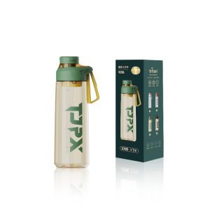 20oz Basketball Plastic Sport Bottles Non Toxic Tritan With Flip Top Lid