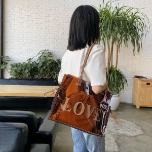 Summer Transparent Jelly Bag Female Large Capacity All-Match Single Shoulder Bag