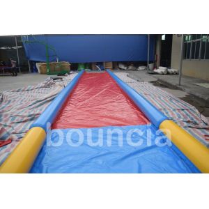 27m Long Air Sealed Inflatable Water Slides For Lakeside / Inflatable Slip N