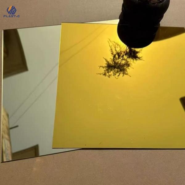 Quality Gold Mirror Acrylic Sheet Back With Glue wholesale