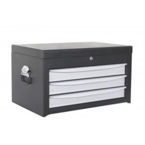 Chrome Coating 0.8mm Thickness 3 Drawer Top Chest And Cabinet with a lock