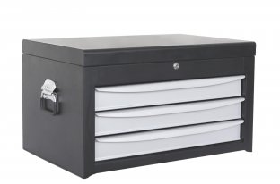 Chrome Coating 0.8mm Thickness 3 Drawer Top Chest And Cabinet with a lock