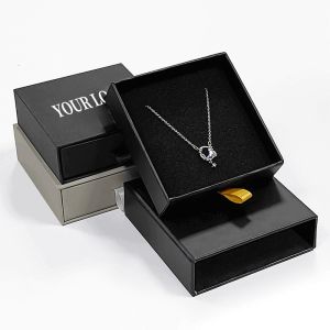 Personalised Paperboard Sliding Drawer Box for Custom Logo Printed Jewelry