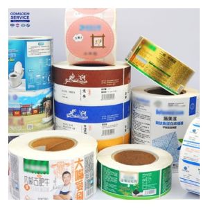 China Hot Stamping Adhesive Sticker Household Material Food Roll Labels for Chili Sauce Printed Labels on sale