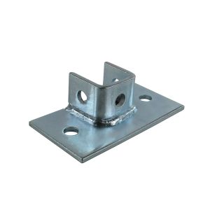 Galvanized Stainless Steel Strut Brackets U Shape Post Base Frameless