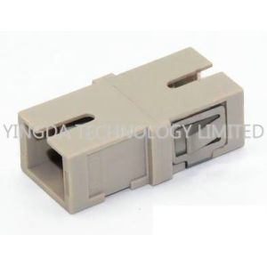 Durable OM2 Multimode Optical Fiber Coupler Without Flange SC Adapter Beige