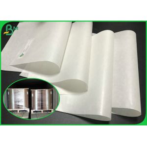 China Printable 30grs 40grs One Side Gloss Coating MG Kraft Paper Jumbo Roll for food wrapper on sale