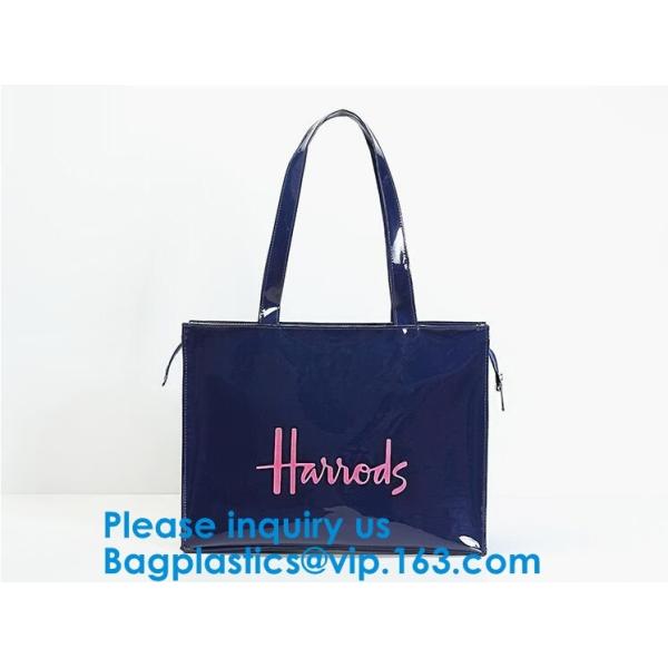 New Fashion PVC Tote Bag Shoulder Handbag Transparent PVC Beach Bag,Handbags Shoulder Tote PVC Beach Bags for women Zipp