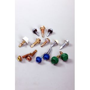 Galvanized Hex Self Drilling Screws Roofing Plating Color Hexagon Self Drilling Screw For Wood