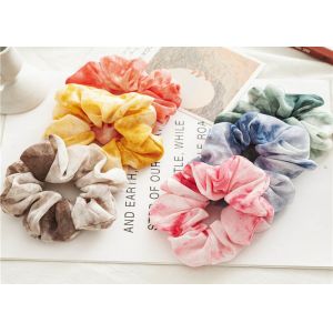 China Spring/summer chiffon tie-dye hairband Headpiece cross-border decorative hair bands intestine hairband for women on sale