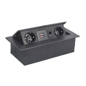 Conference power data solution office table mounted pop up outlet with usb