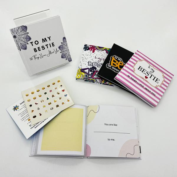 5x5 Inch Small Sticker Book Hardcover Notebook Printing Matt Lamination