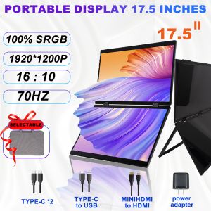 Cheap 17.5inch 400nit Portable Monitor Portable Computer Screen 70Hz Portable Dual Monitor For Laptop for sale