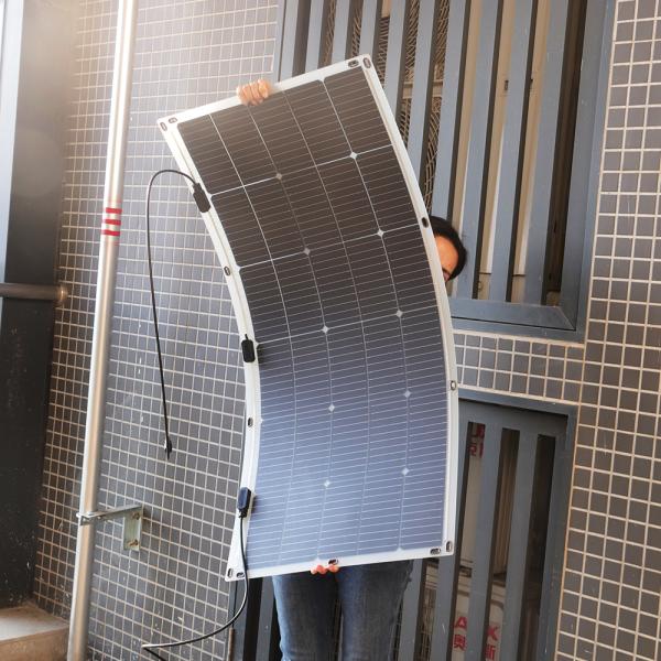 Powerful Mono Flexible Thin Film Solar Panel 100Watt 156.75mmx156.75mm