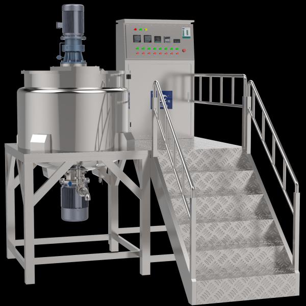 PLC Controlled Automatic Liquid Mixer Machine Cosmetics Cream Vacuum Homogenizer