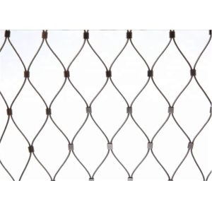 10x10cm Opening Stainless Steel 304 316 Woven Rope Mesh Balustrade