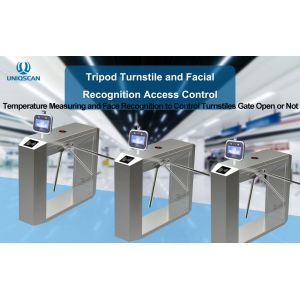IP54 Facial Recognition Access Control Turnstile Stainless Steel