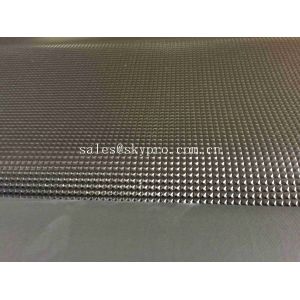 High Resilience Natural Gym Recycled Rubber Mats Diamond Pyramid Pattern