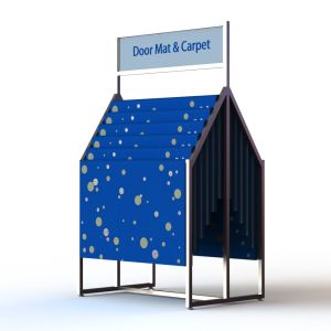 Adjustable Feet Floor Display Rack Double Sided Carpet Rug Door Mats Retail