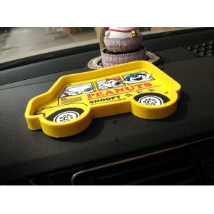 Multifunction Yellow Cartoon Car Anti-Slip Mats / Rubber PVC Mats Customized Own