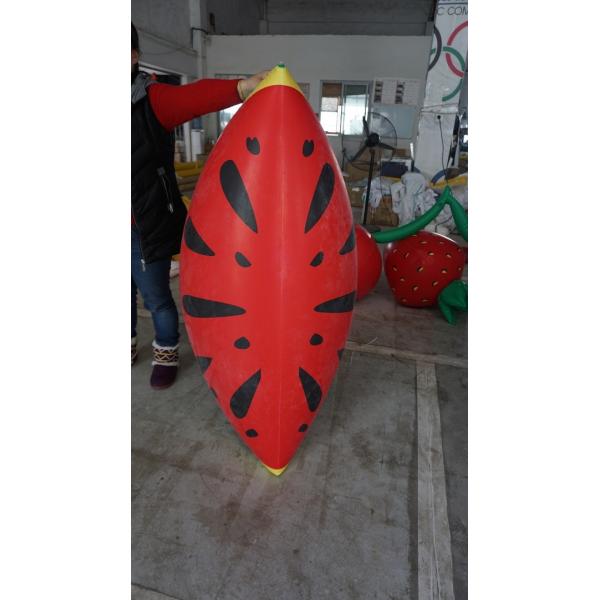 Quality Personalised Fruit Shaped Balloons , 1.2m Long Inflatable Watermelon Slicer wholesale