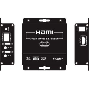 4K resolution HDMI Extender with bidirectional IR over single core fiber optic