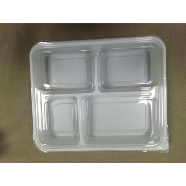 4-Compartments Plastic Food Container With Lid Healthy Food Storage Disposable Plastic Bento Insulated Lunch Box