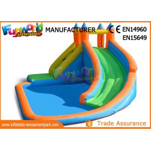 PLATO 0.55mm PVC Tarpaulin Inflatable Water Slide For Pool / Yard Park