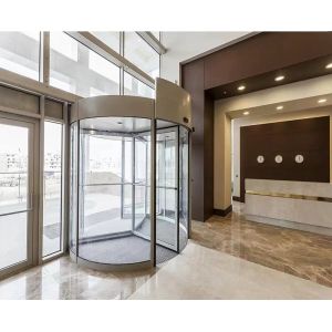 State-of-the-Art Automatic Revolving Door for Modern Office Buildings