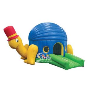 Commercial grade kids big turtle inflatable bouncer made of 0.55mm pvc tarpaulin