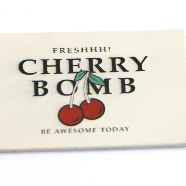 Quality Printing White Leather Patch For Jeans Hat Clothes 6.5cm×4.5cm Size OEM wholesale