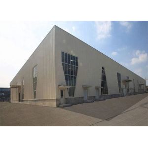Pre - Fabricated Steel Structure Warehouse Customized Galvanized / Painted