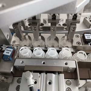 Cheap Automatic Silica Gel Desiccant Cap Filling Sealing Assembly Machine With Desiccant Supply Bin Which Can Protect Desiccant From Moisture And Pollution for sale