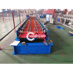 Auto 914 PLC Control Metal Roofing Sheet Roll Forming Machine With PPGI / GI