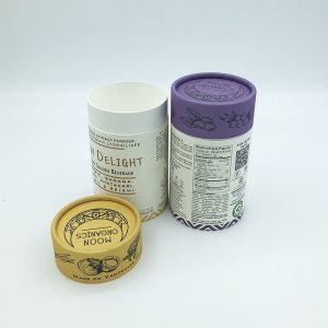 Custom eco friendly kraft paper cardboard cylinder containers tubes box