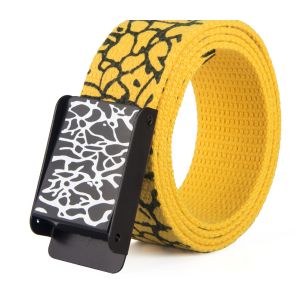 Totem Cotton Webbing Belts Burst Crack Unisex Canvas Belt Graffiti