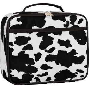 Multi Functional Waterproof Fabric Cow Printed Lunch Bag With Handle