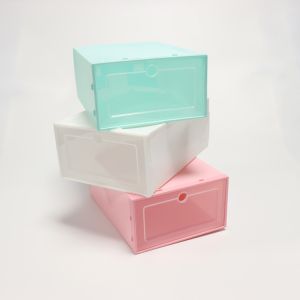Moistureproof Shoes Storage Organizer , Detachable Stackable Plastic Shoe