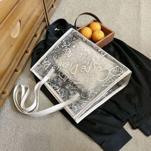 Summer Fashion All-Match Bag Women'S New High-Quality Texture Transparent Tote