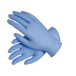 Cheap Ambidextrous Disposable Nitrile Hand Gloves Roll Back Prevention for sale