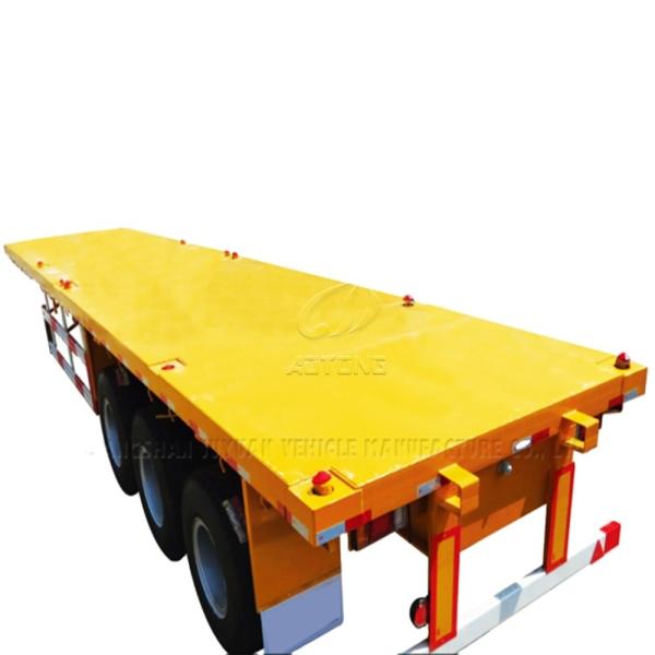Common Mechanical Suspension 2 Axles Platform Trailer Flat Bed Semi Trailer