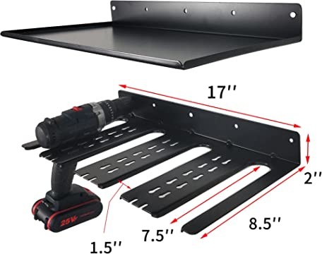 Quality Sturdy Wall Mounted Drill Storage Rack Holds 4 Drills with Customizable Logo in Black wholesale